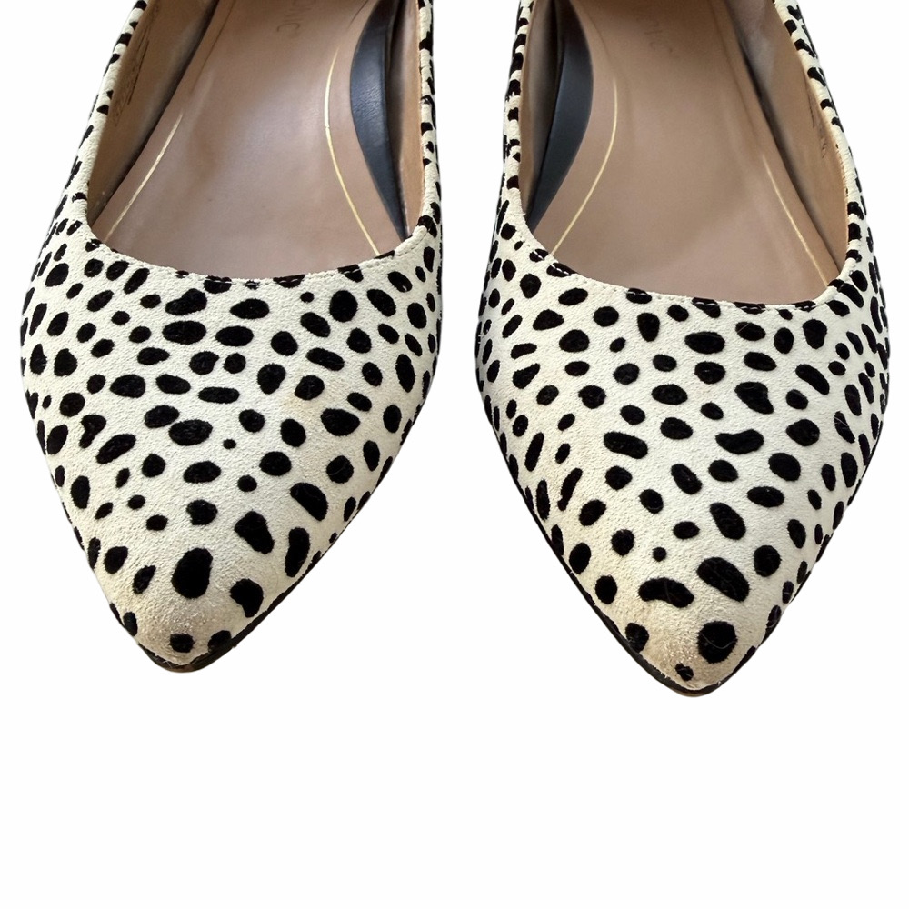 VIONIC Lena Spot Black Off-White Size 9 Ballet Flat Pointed Toe Comfort Slip ons - Picture 4 of 13